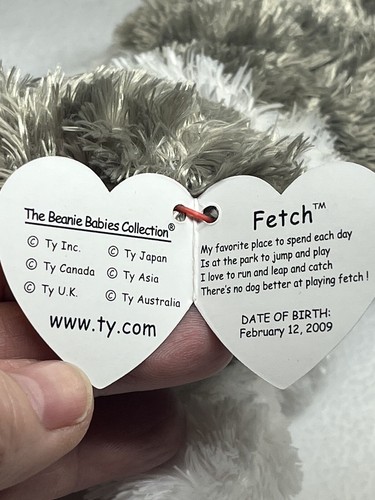 Ty Beanie Babies Fetch the Grey and White Dog (2009) - Bild 6 von 6