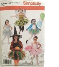 #2071 Simplicity Kids Costume sewing pattern 7-14
