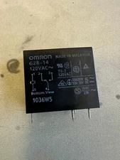 Omron Power Relays G2R-14-AC120 General Purpose SPDT 10A 120VAC PCB Mount pins.
