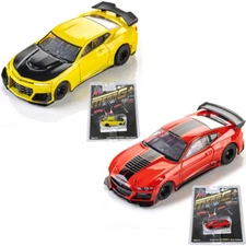 AFX 2021 Camaro 1LE Shock Yellow / Shelby GT500 Race Red Combo HO Slot Cars