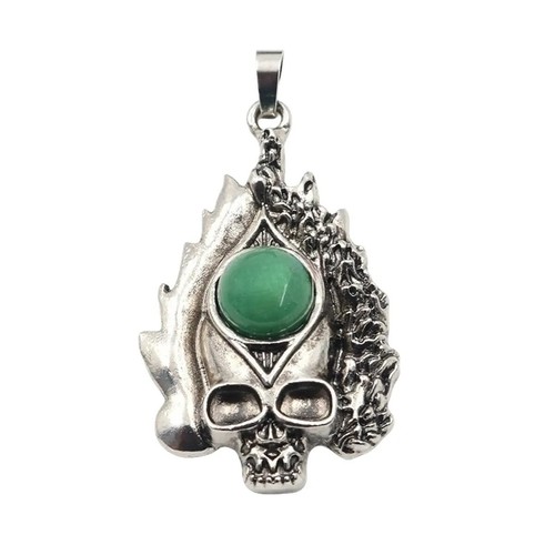 3P Moda Gótico Calavera Llavero Plata Esqueleto Piedra Colgante Llavero Joyería - Imagen 28 de 31