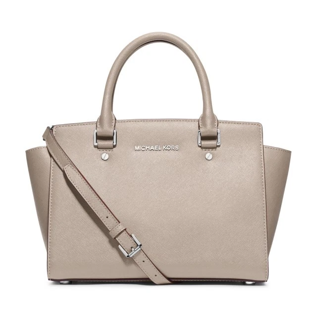 MICHAEL Michael Kors Beige Saffiano Leather Medium Selma Tote