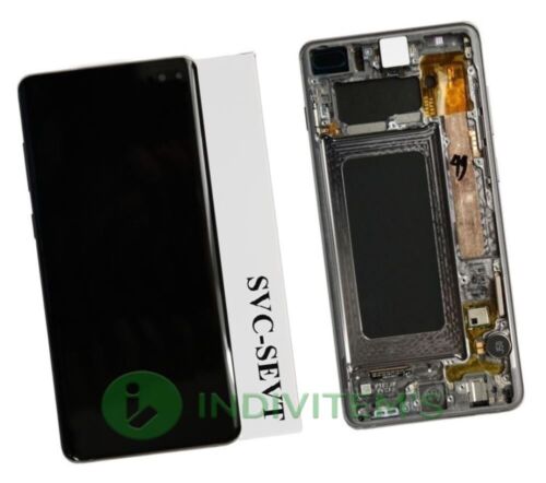 Samsung S10 Plus G975 Display Bildschirm LCD Service Pack Rahmen Original - Bild 1 von 4