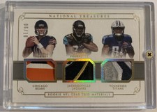 2017 National Treasures Trubisky Fournette Davis Rookie Gold Patch /10 RC SP