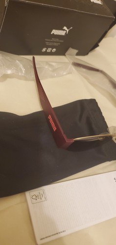 Puma Hawkins Retro Gold Burgundy Brown Sunglasses - Picture 6 of 12