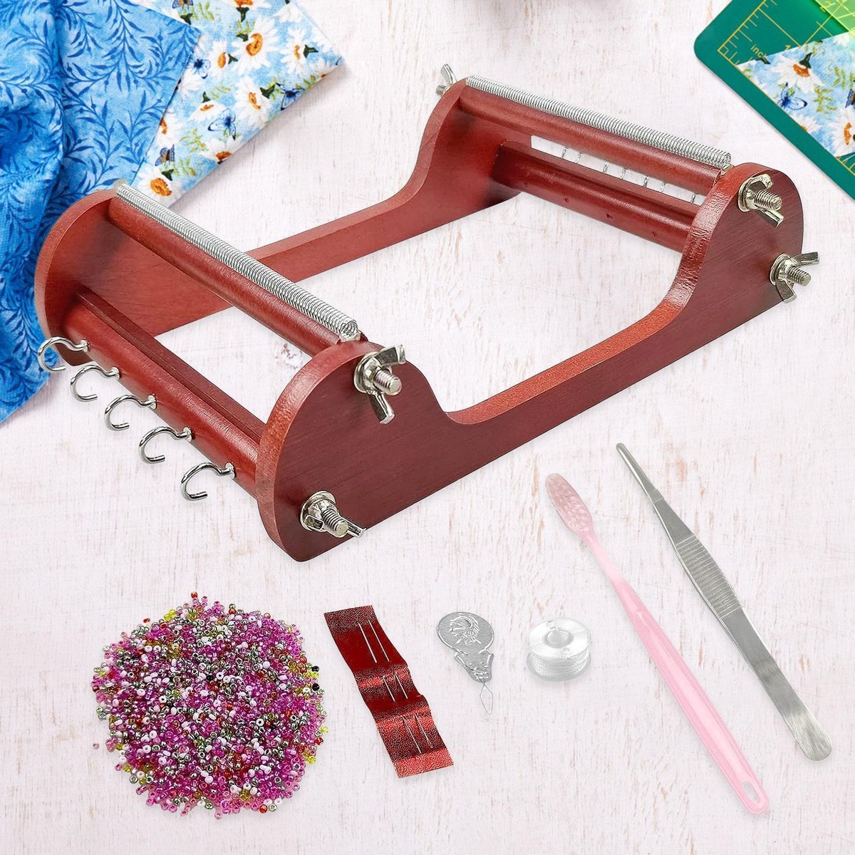Wood Beading Loom Kits Gifts Jewelry Making Tool for DIY Earring