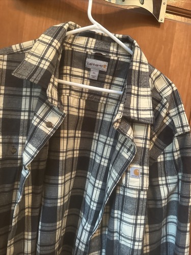 MENS 3XL - Vtg Carhartt Button Up Flannel Rancher Work VTG 90s Y2K Vibes Shirt - Picture 21 of 23