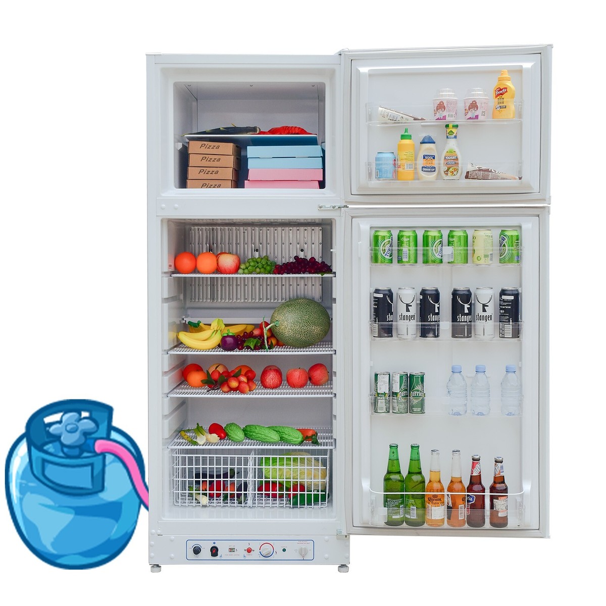 Smad 冷蔵庫 SMAD Propane Refrigerator with Freezer 13.4 cuft for Kitchen