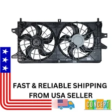For Buick 2005-2009 Lacrosse 3.8L V6 Dual Radiator & Condenser Fan w/Shroud