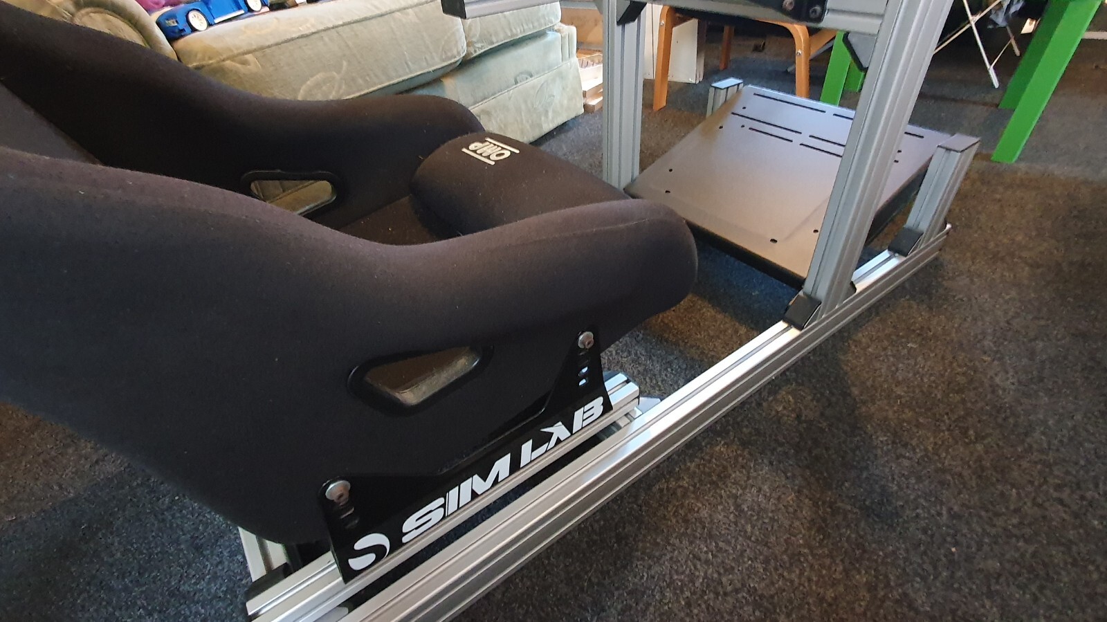 SimLab GT1 Evo & OMP TRSE XL bucket seat. Sim racing rig. Xbox PC