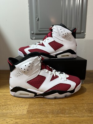 Air Jordan 6 Retro Carmine (2021) White Red CT8529-106 Men's Sizes