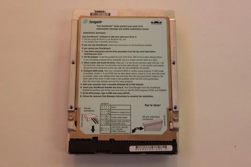 SEAGATE ST38630A MEDALIST 8630 3.5 8.6GB IDE ULTRA ATA HARD DRIVE - Picture 2 of 3