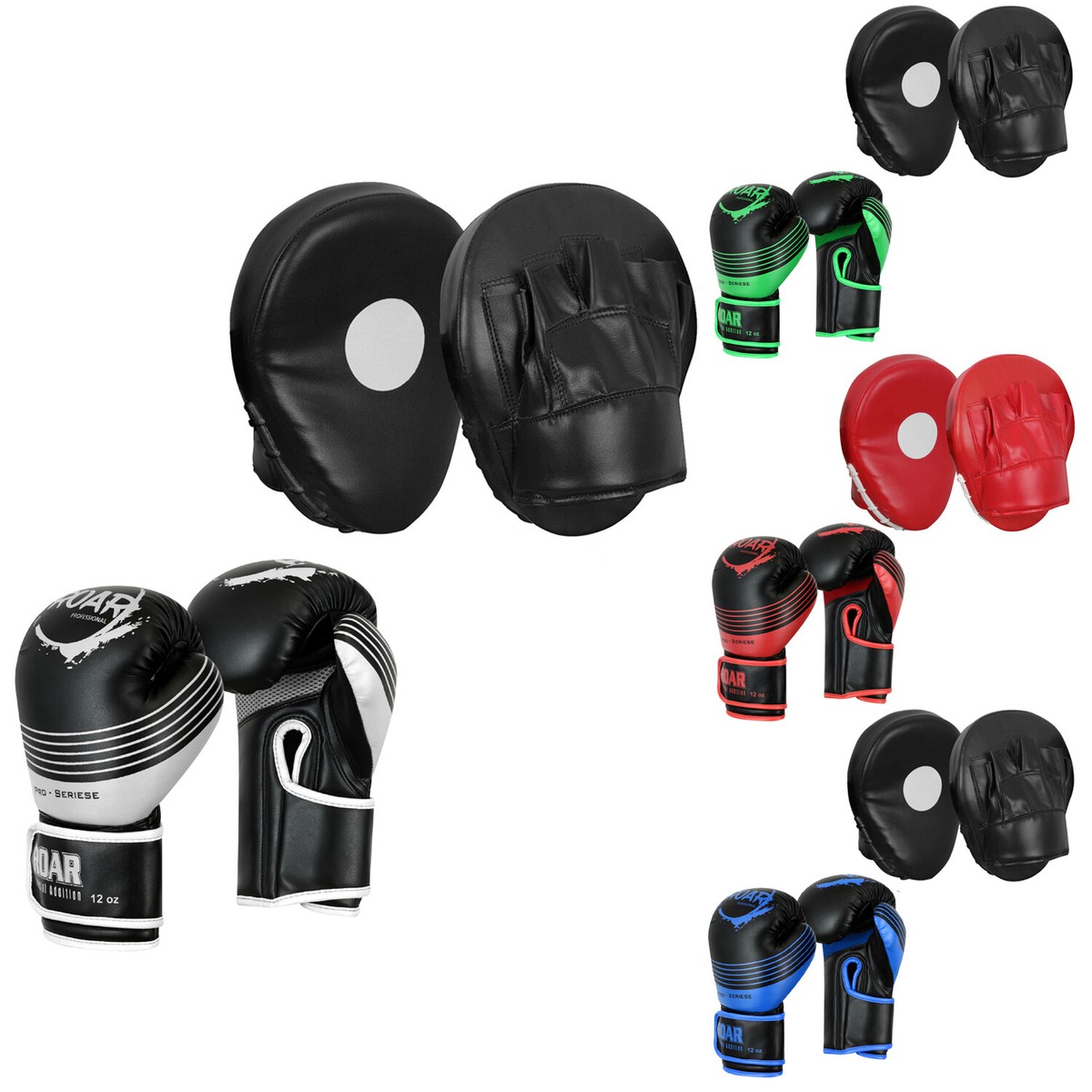 Boxing per Focus punch Mitts guanti MMA training target karate Muay Thai Kick, Nero Boxing per Focus punch Mitts guanti MMA training target karate Muay Thai Kick, Nero