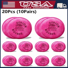 20PCS (10 Pairs) 2091 Filters for 6200 6300 6800 7502 Series Respirator 2091CN