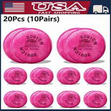 20PCS (10 Pairs) 2091 Filters for 6200 6300 6800 7502 Series Respirator 2091CN