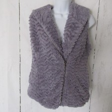 Patagonia Vest S Small Gray Furry Full Zip Up