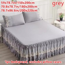 Rutschfester Rüsche Spitze Bettlaken Bettdecke Heim Bettwäsche Bett Dekor