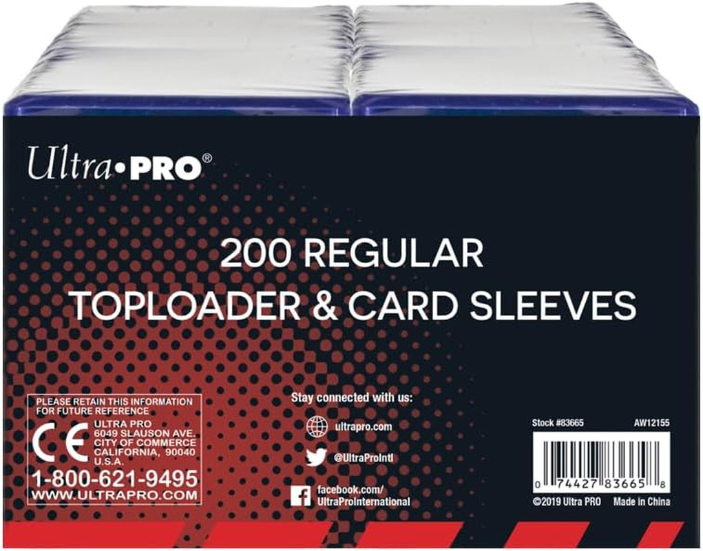 3" X 4" Clear Regular Top Loaders for Cards with Sleeves Bundle Standard Size 20