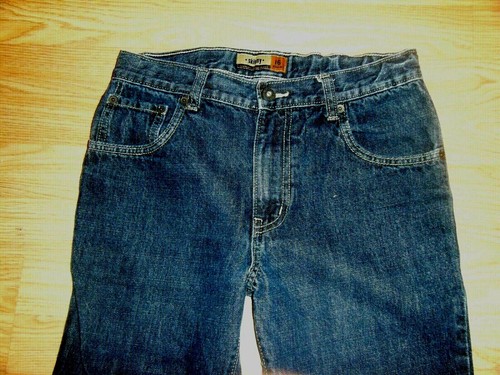 OLD NAVY KIDS DISTRESSED COTTON DK DENIM JEANS SIZE 16 - Picture 2 of 5