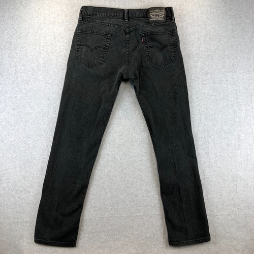 Levi's 511 Slim Fit Stretch Jeans Black Mens 34x32 Straight Dark Wash Denim-Flaw - Picture 11 of 12