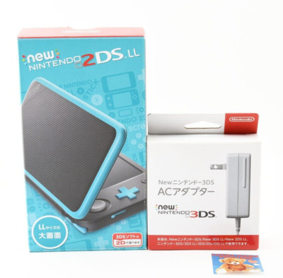 New Nintendo 2DS XL LL Console Turquoise Black w/Box Manual