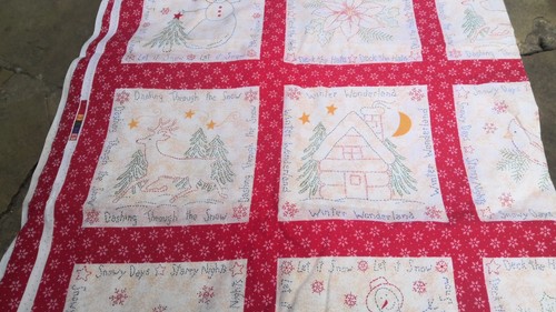 2000 VTG FABRIC TRADITIONS 3 YDS 19" Christmas Cotton Fabric Patchwork Like - Picture 4 of 6