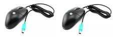 Lot of 2 NEW OEM HP BLACK PS2 OPTICAL SCROLL WHEEL 3 BUTTON MOUSE 600553-002
