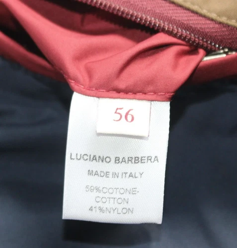 NWOT Luciano Barbera Jacket LARGE L 46 EU 56 Brown Cotton Nylon Car Coat $1695 image 2