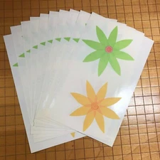 10 Mrs Grossmans Fiori Vellum Stickers Flower Burst Bloom Geometric Design