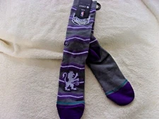 NWT Stance Casual socks, men's L (9-13), Sacramento Kings, gray & purple, blend