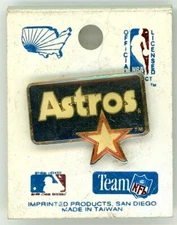 Astros Vintage 1992 Logo pin on backing card Imprinted Products / PSG Houston