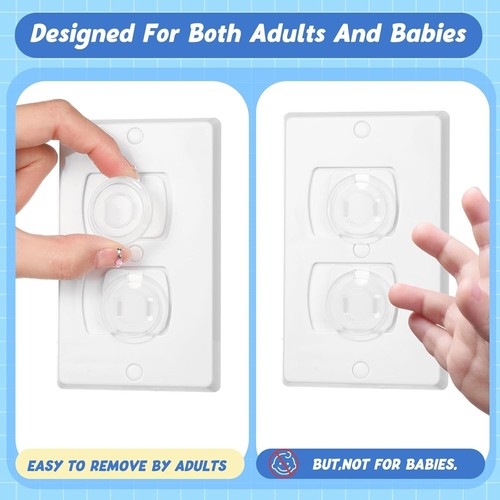 750 Pcs Clear Outlet Covers Bulk Child Baby Proofing Proof Plug Covers for El... - Picture 6 of 8