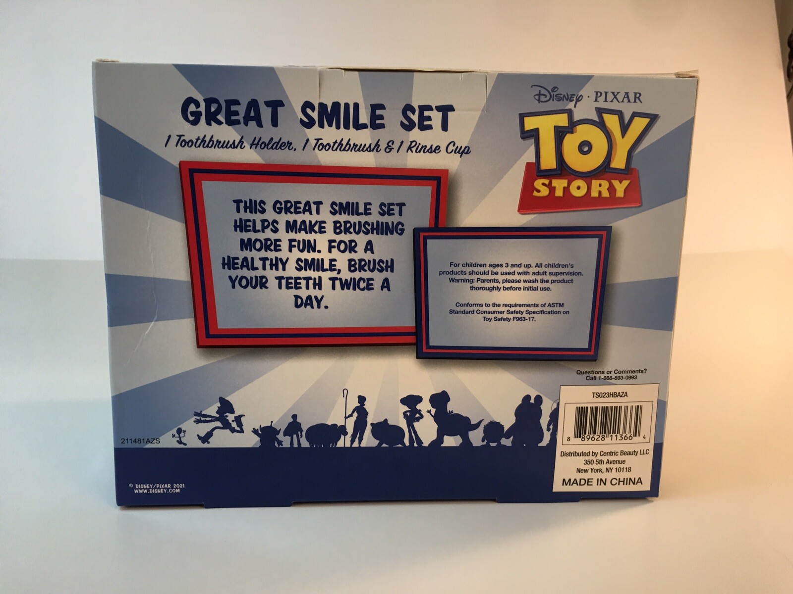 Toy Story Woody Great Smile Set W/Toothbrush Holder/Toothbrush & Rinse Cup NIB