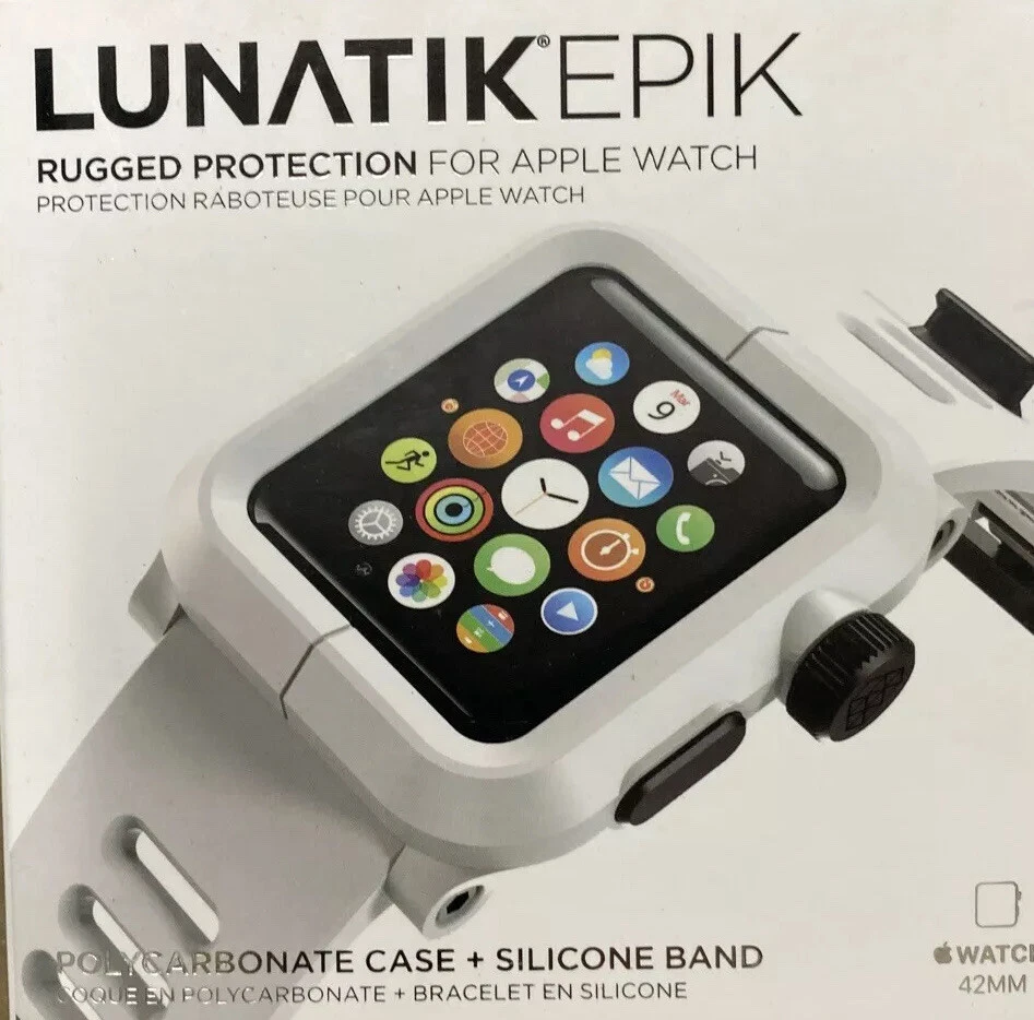 LUNATIK EPIK Funda Blanca Banda Silicona para Apple Watch Series 1 42mm Foto 2 de 4