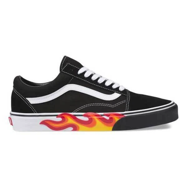 contrabando Locura Marchitar Vans OLD SKOOL Flame Cut Out Shoes (NEW) Size 11 Mens FLAMES FIRE Free  Shipping | eBay