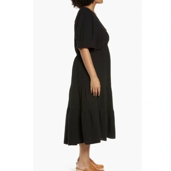 midi dress smart Brown Midi Dress with Pencil Skirt DEMA