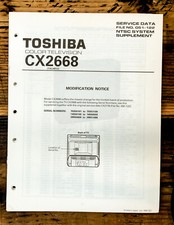Toshiba CX2668 TV Television Service Manual Sup. Original 