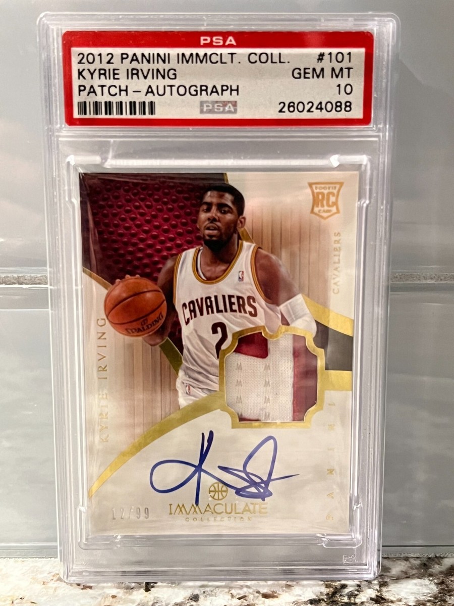 2012 Panini Immaculate Kyrie Irving #101 Rookie Patch Auto