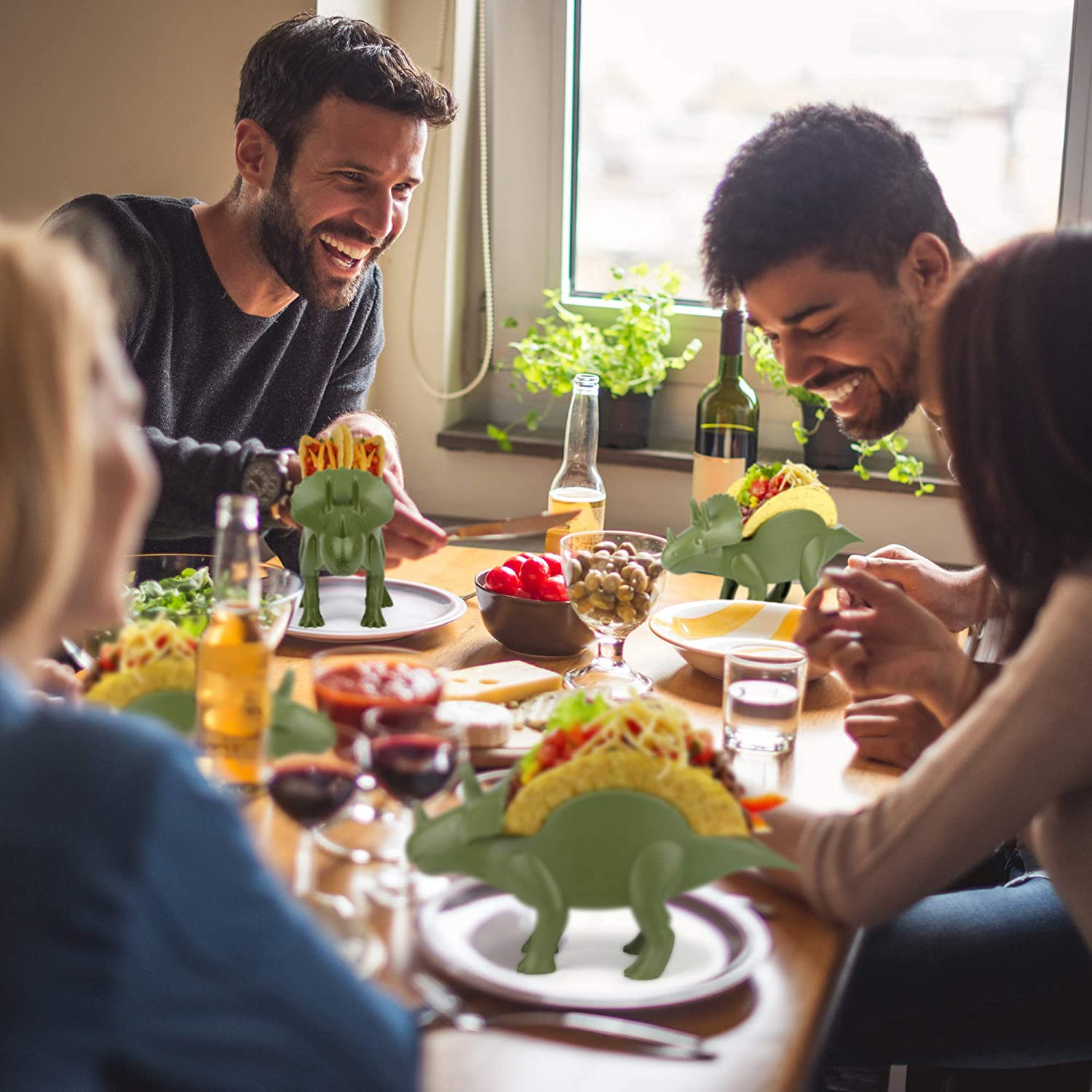  Appetizing ✨Holds 2  Funwares Tricerataco Holder Ultimate Dinosaur Taco Stand