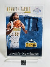 2016-17 Panini Court Kings /25 Kenneth Faried Artistic Endeavors Game Worn Patch