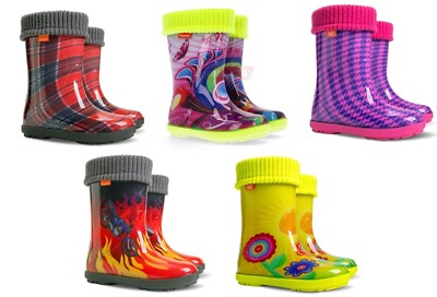 DEMAR Kinder HAWAI LUX Jungen Mädchen Thermostiefel Gummistiefel gefüttert