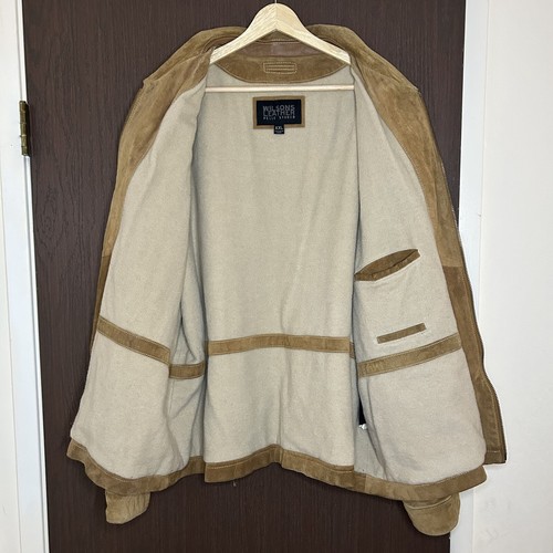 Vintage Wilson Leather Pelle Studio Bomber Jacket Tan Suede Mens 2XL XXL - Picture 13 of 18