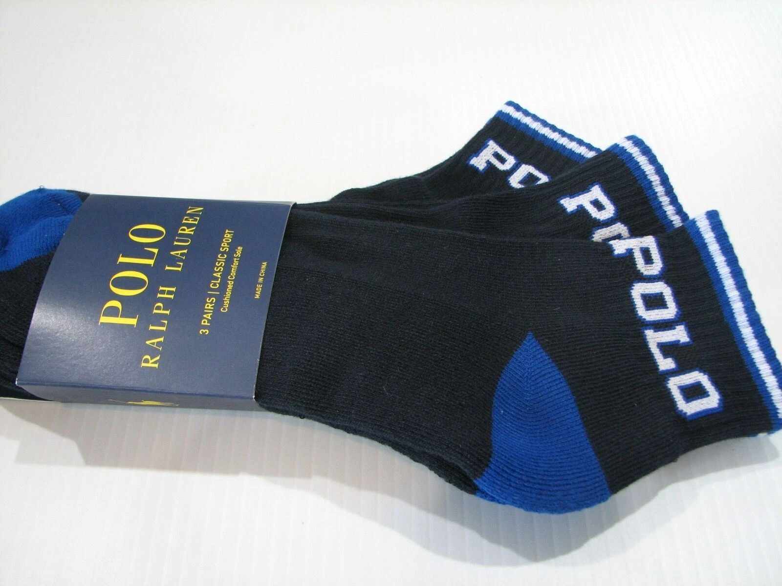 3 Pr. Ralph Lauren Polo Low Quarter Athletic Socks Classic Sport 6-12.5