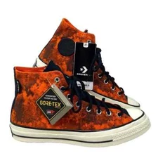 Converse Chuck 70 GORE-TEX High Black Orange Canvas Women Size Sneakers 172207C