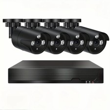 4CH DVR 4MP Home Outdoor CCTV HD Security Camera System Night Vision IP66