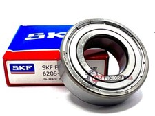SKF 6205 ZZ DEEP GROOVE BALL BEARING, METAL SHIELDED 25x52x15 mm