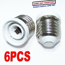 6x Adapter Converts Chandelier Socket E12 to Medium Socket E26/E27 Lamp Bulb USA