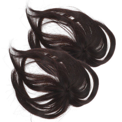  2 PCS Wig Piece Faux Hair Toupet Fringe Hair Front Wreath Mini - Picture 1 of 12