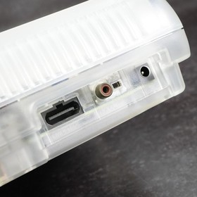 Nintendo Super Famicom Console SHVC-001 SFC SNES Translucent White Shell w/Cable