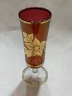 Three colorful vintage poinsettia Collins glasses with gold accent — photo 10
